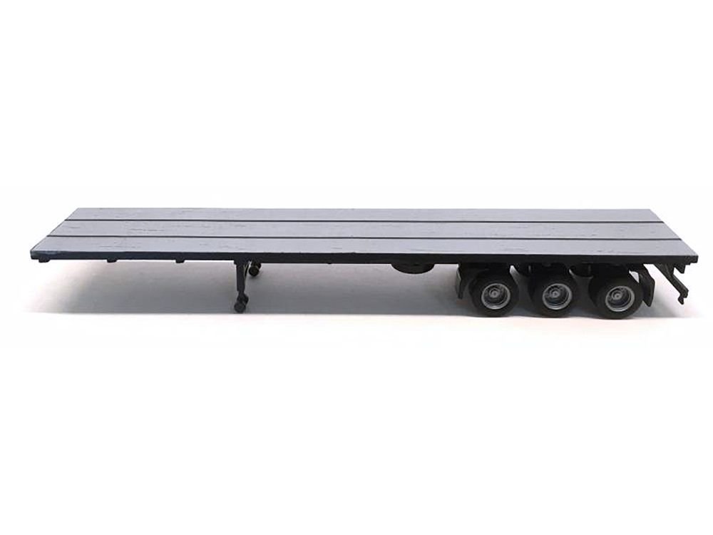 48ft 3-Axle Flatbed Trailer Gray Top 1/87 (HO) Plastic Model by Promotex view 2