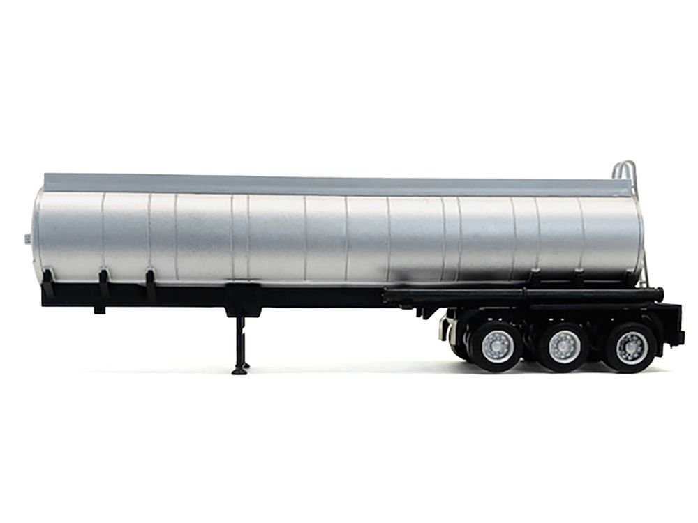 3-Axle Chemical Tanker Trailer Silver 1/87 (HO) Plastic Model by Promotex view 2