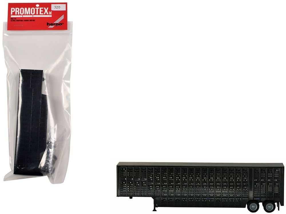 Livestock Trailer Black 1/87 (HO) Plastic Model by Promotex