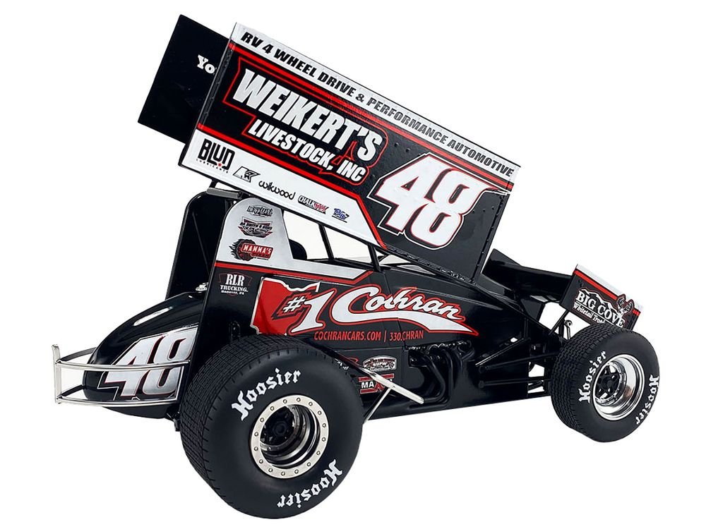 Winged Sprint Car #48 Danny Dietrich "Weikert's Livestock Inc." Gary Kauffman Racing (2024) 1/18 Diecast Model Car by ACME view 4