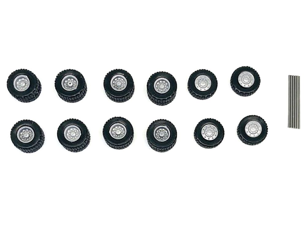 All-Terrain Wheel Sets (2 Front and 4 Rear) 1/87 (HO) Plastic Model by Promotex view 2