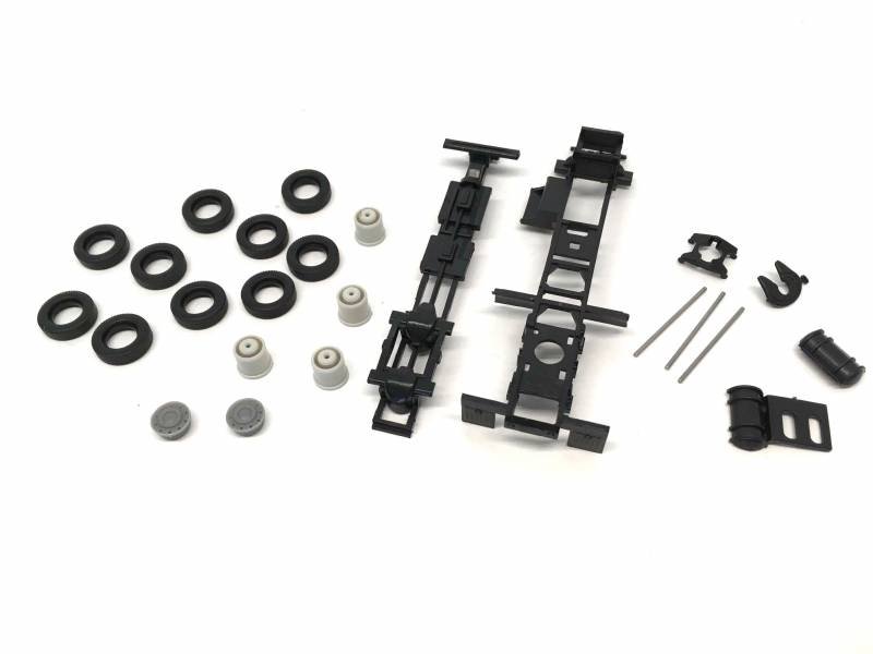 Short Chassis Kit for Kenworth Peterbilt and GMC Cabs 1/87 (HO) Plastic Model by Promotex view 2