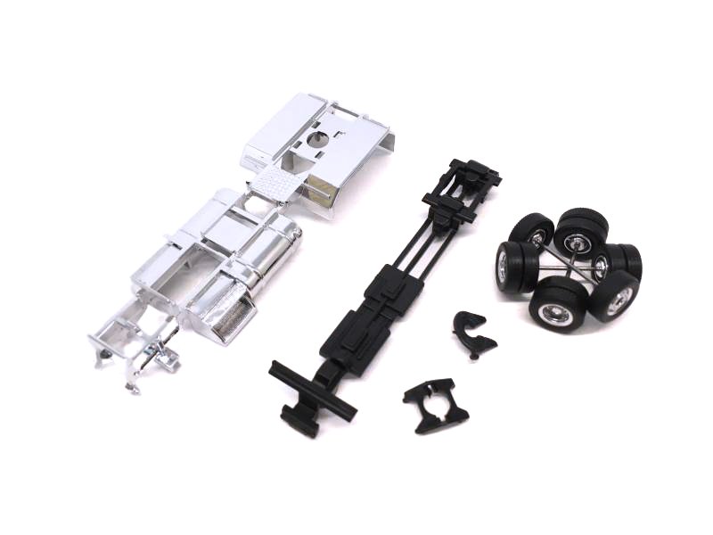 Chrome Chassis Kit for Kenworth or Peterbilt Cab 1/87 (HO) Plastic Model by Promotex view 2