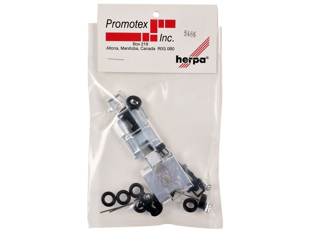 Chrome Chassis Kit for Kenworth or Peterbilt Cab 1/87 (HO) Plastic Model by Promotex view 3