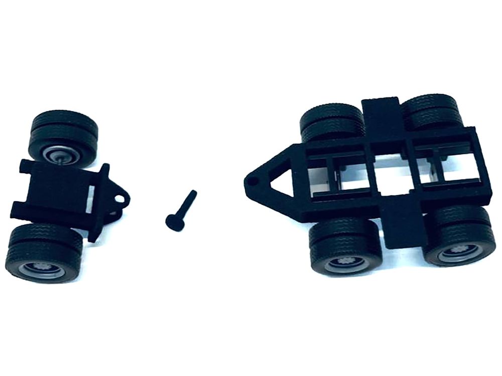 Lowboy Dual Axle Booster with Integrated Rear Axle (2 Sets) 1/87 (HO) Plastic Model by Promotex view 2