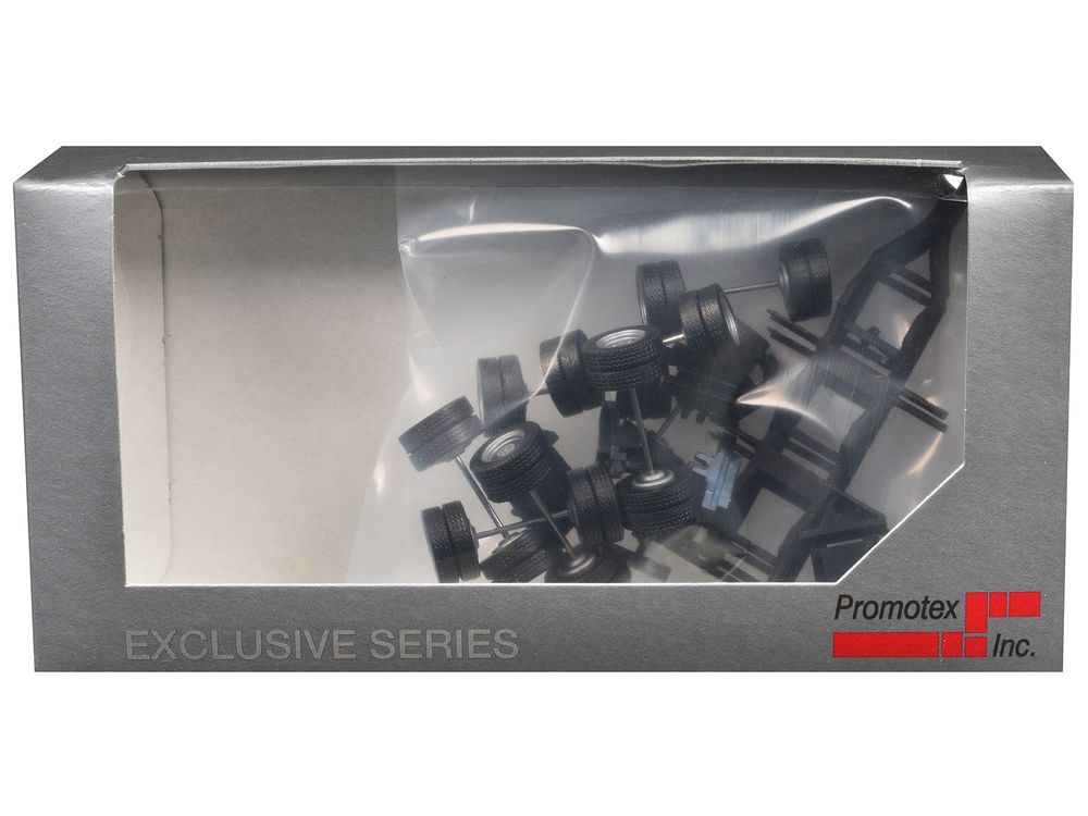 Lowboy Dual Axle Booster with Integrated Rear Axle (2 Sets) 1/87 (HO) Plastic Model by Promotex view 3