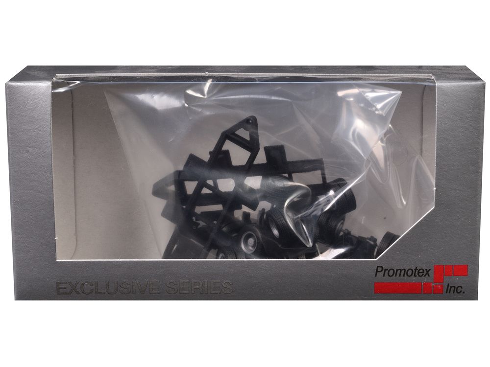 Lowboy Tri-Axle Booster with Integrated Rear Axle (2 Sets) 1/87 (HO) Plastic Model by Promotex view 3