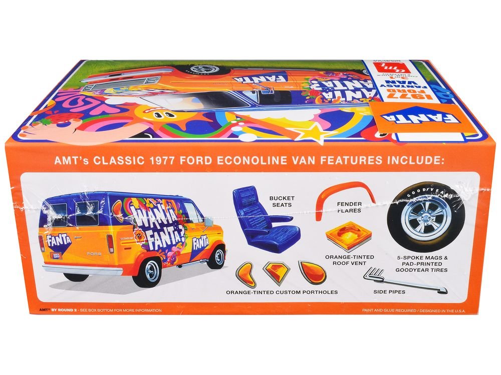 Skill 2 Model Kit 1977 Ford Custom Van "Fanta" 1/25 Scale Model by AMT view 2