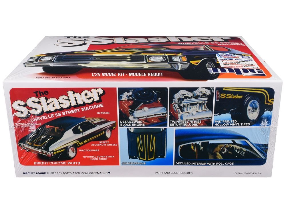 Skill 2 Model Kit Chevrolet Chevelle SS Street Machine "The SSlasher" 1/25 Scale Model by MPC view 3