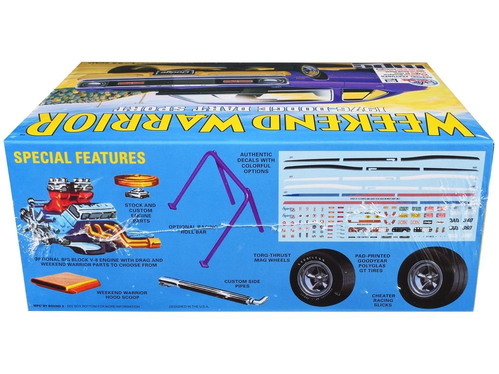 Skill 2 Model Kit 1976 Dodge Dart Sport "Weekend Warrior" 1/25 Scale Model by MPC view 3