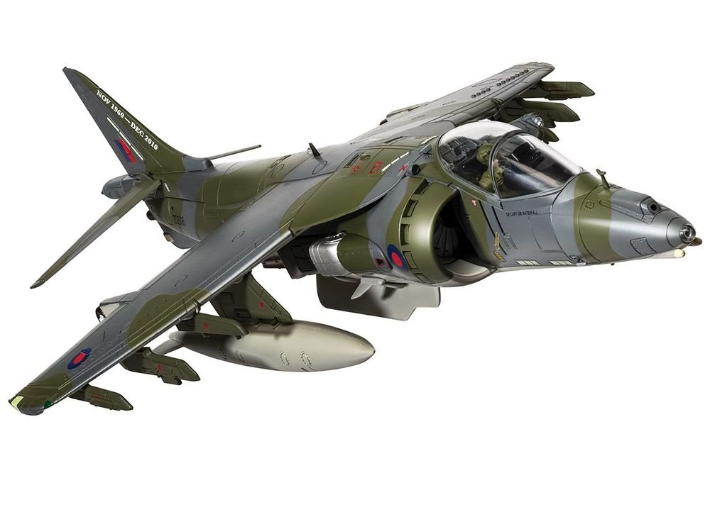 British Aerospace Harrier GR9A Aircraft "ZG506/P77 Ninja 1 RAF Cottesmore Final Flight Retirement Scheme" (2010) Royal Air Force "The Aviation Archive" Series 1/48 Diecast Model by Corgi view 2