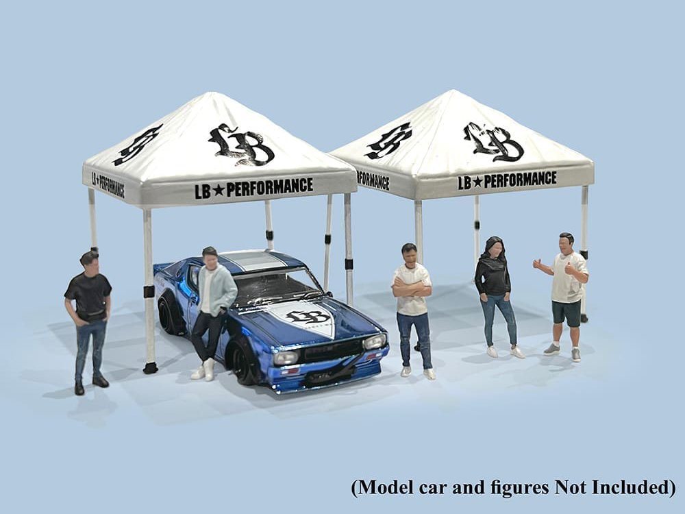 "Liberty Walk" Canopy 2 Piece Set White Limited Edition for 1/64 Scale Models by American Diorama view 3