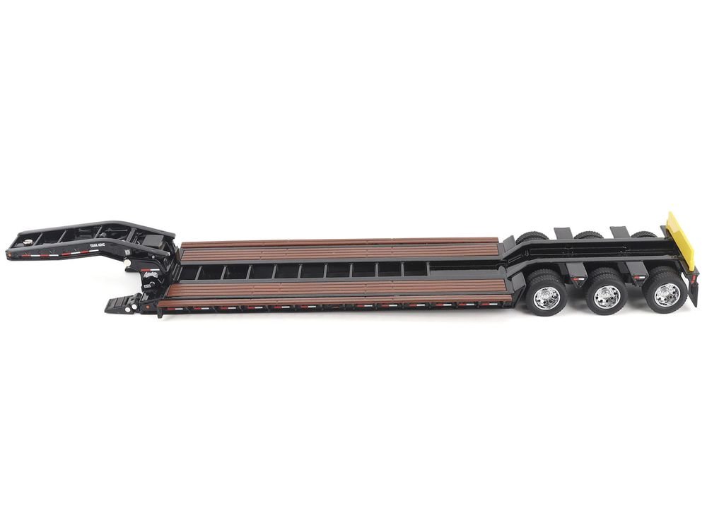 Trail King TK120 Hydraulic Detachable Gooseneck Lowboy Trailer Black (Outrigger Version) "Transport Series" 1/50 Diecast Model by Diecast Masters view 2
