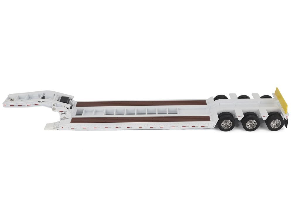 Trail King TK120 Hydraulic Detachable Gooseneck Lowboy Trailer White (Regular Version) "Transport Series" 1/50 Diecast Model by Diecast Masters view 2
