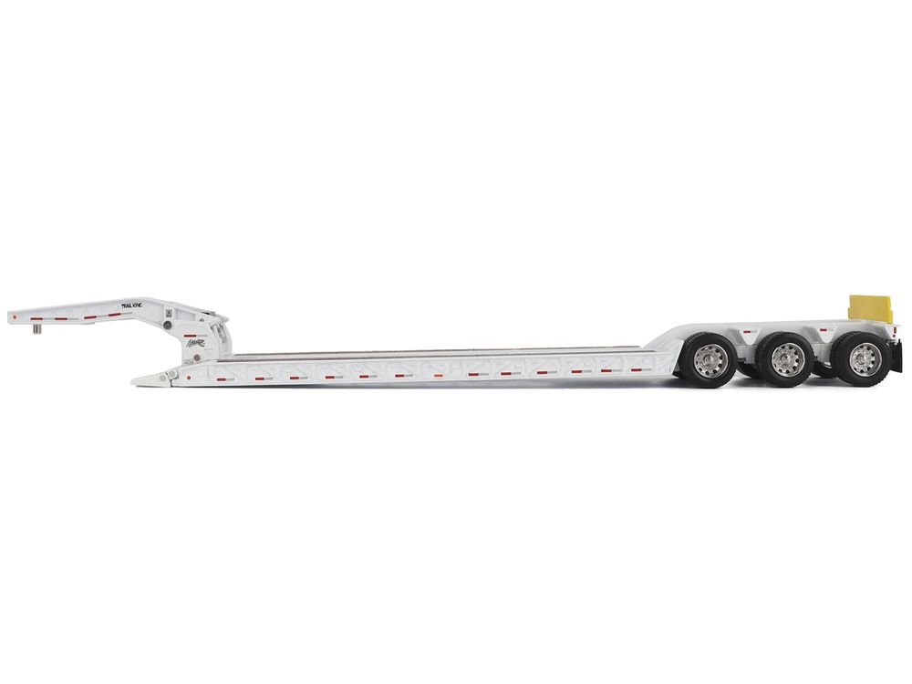 Trail King TK120 Hydraulic Detachable Gooseneck Lowboy Trailer White (Regular Version) "Transport Series" 1/50 Diecast Model by Diecast Masters view 4