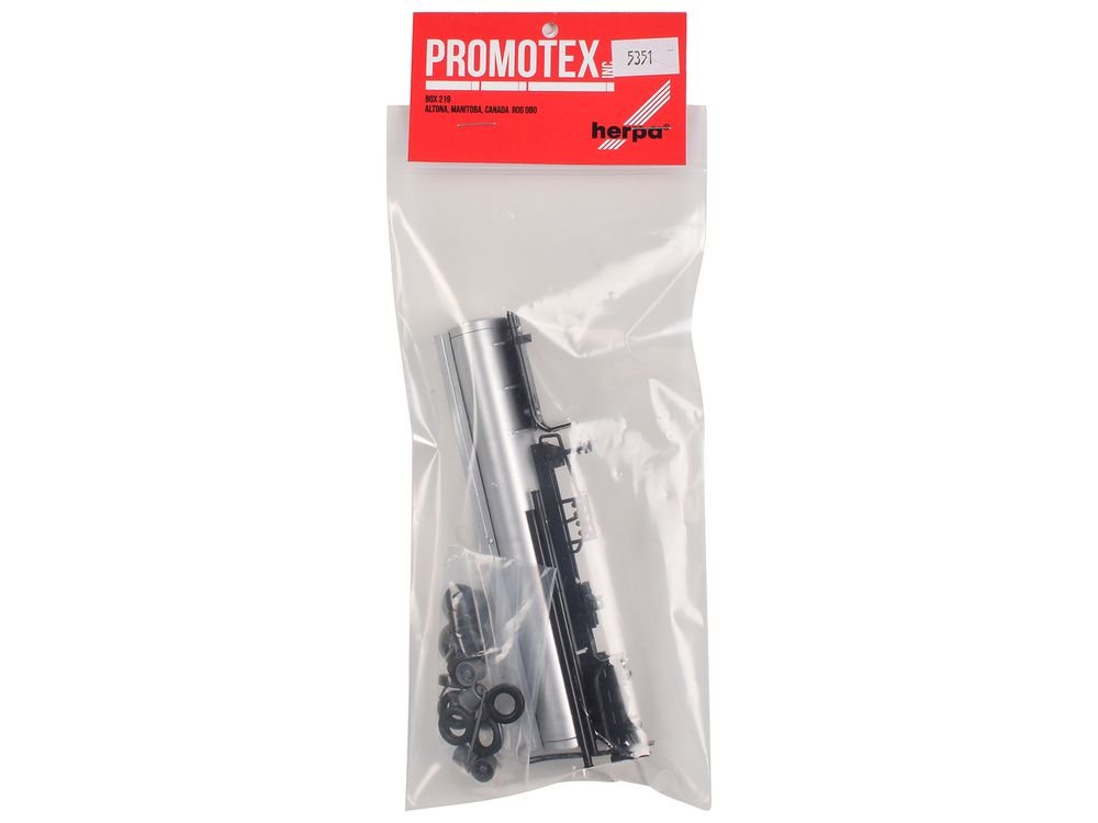 Tag-Axle Elliptical Tanker Trailer Silver 1/87 (HO) Plastic Model by Promotex view 3