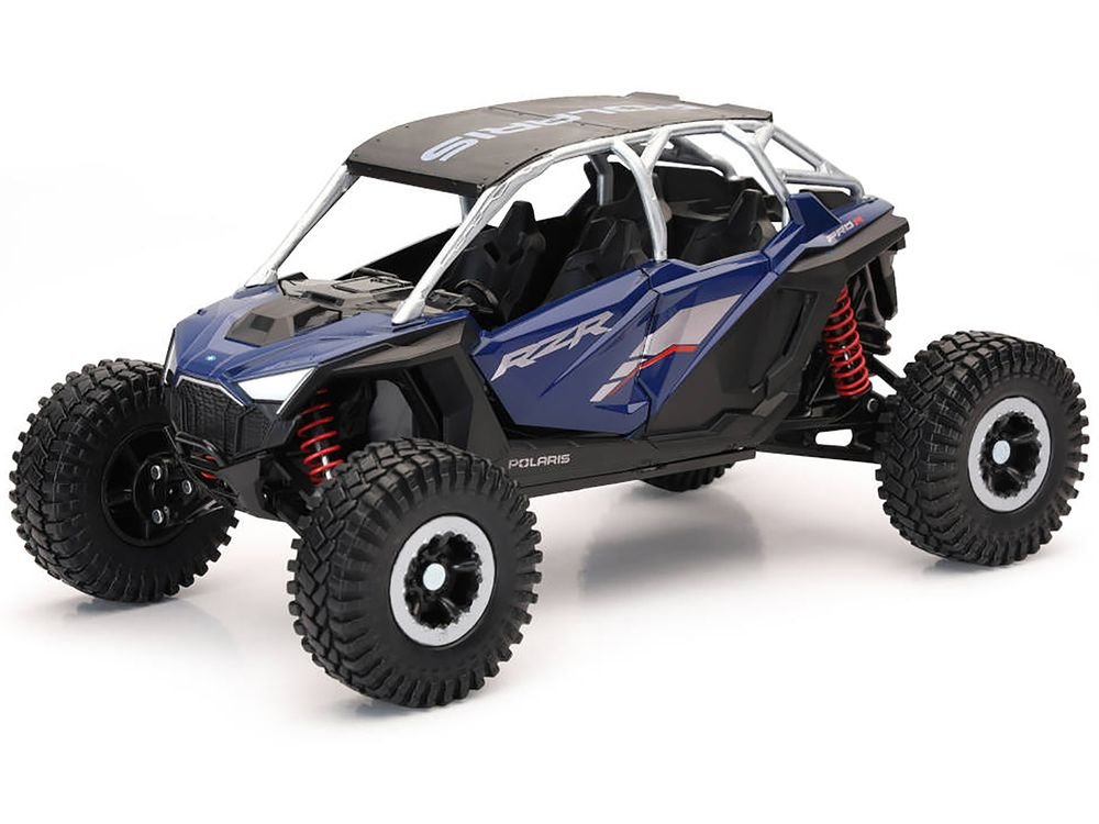 Polaris RZR Pro R UTV Blue with Black Top "Xtreme Off-Road" Series 1/18 Diecast Model by New Ray view 2