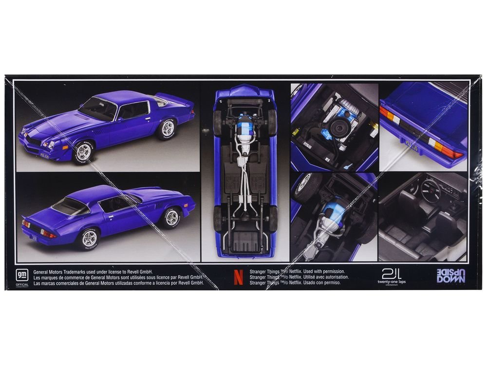 Level 4 Model Kit Billy Hargrove’s 1979 Chevrolet Camaro Z/28 "Stranger Things" (2016-Current) TV Series 1/24 Scale Model by Revell view 2