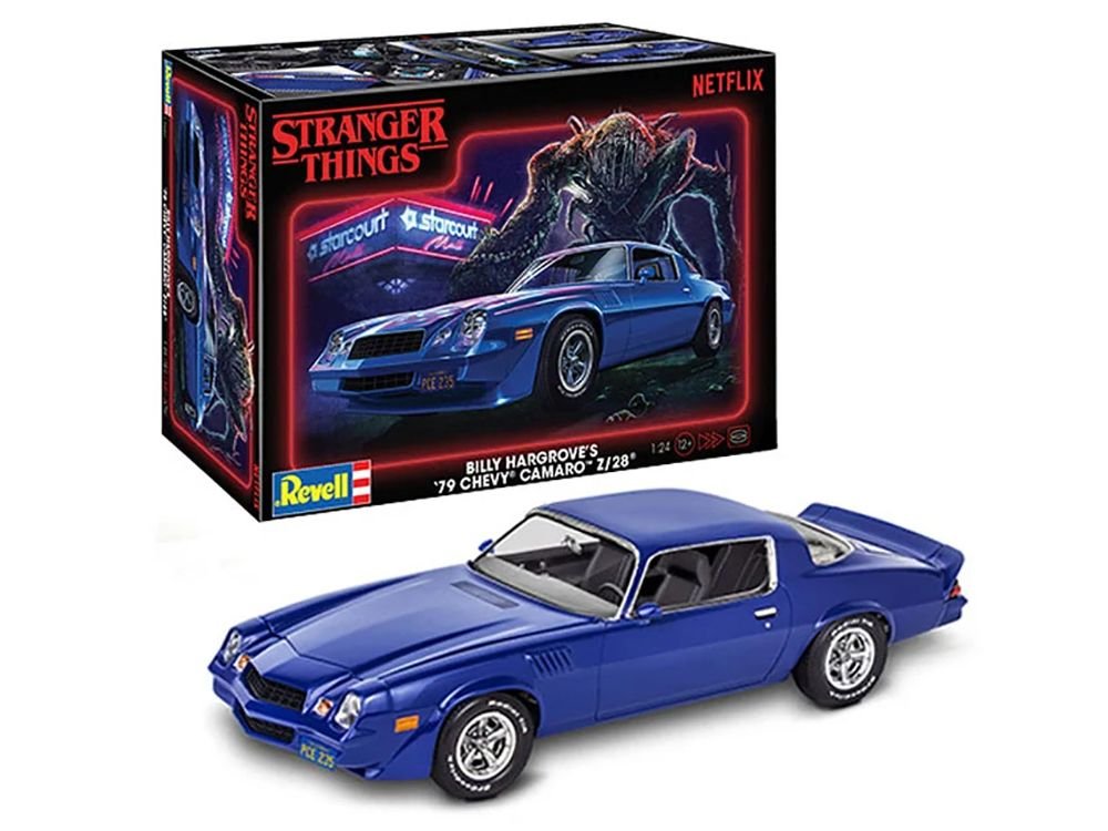 Level 4 Model Kit Billy Hargrove’s 1979 Chevrolet Camaro Z/28 "Stranger Things" (2016-Current) TV Series 1/24 Scale Model by Revell view 5