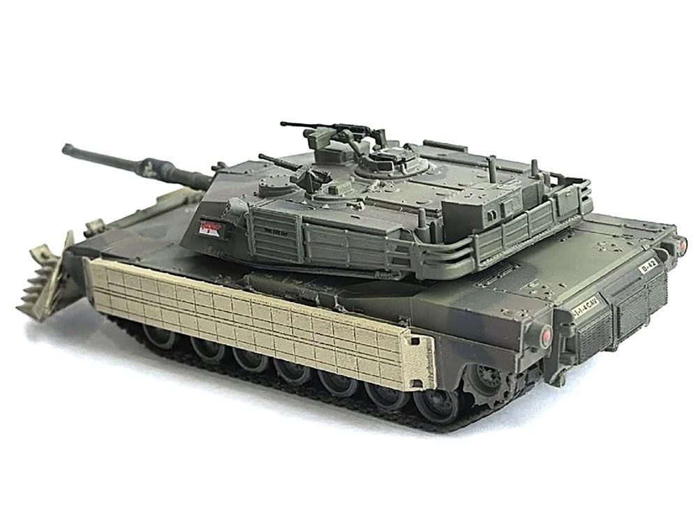 United States M1A1 AIM (Abrams Integrated Management) Tank with Mine Plow (Plowing Mode) #68 "United States Army" Olive Drab "NEO Dragon Armor" Series 1/72 Plastic Model by Dragon Models view 2