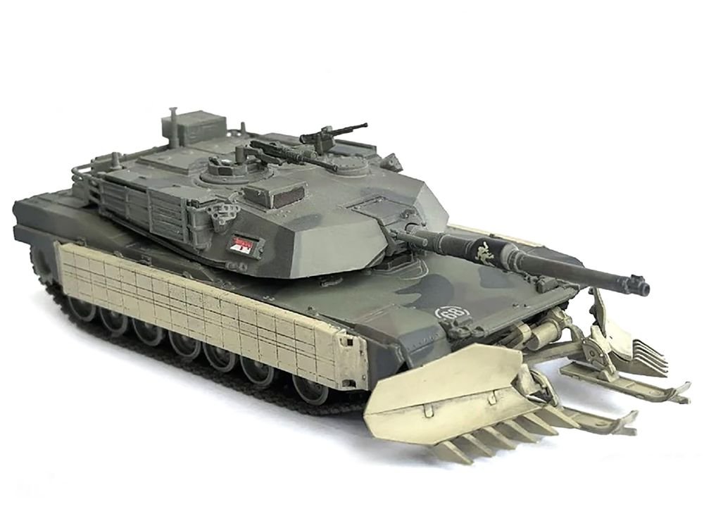 United States M1A1 AIM (Abrams Integrated Management) Tank with Mine Plow (Plowing Mode) #68 "United States Army" Olive Drab "NEO Dragon Armor" Series 1/72 Plastic Model by Dragon Models view 3