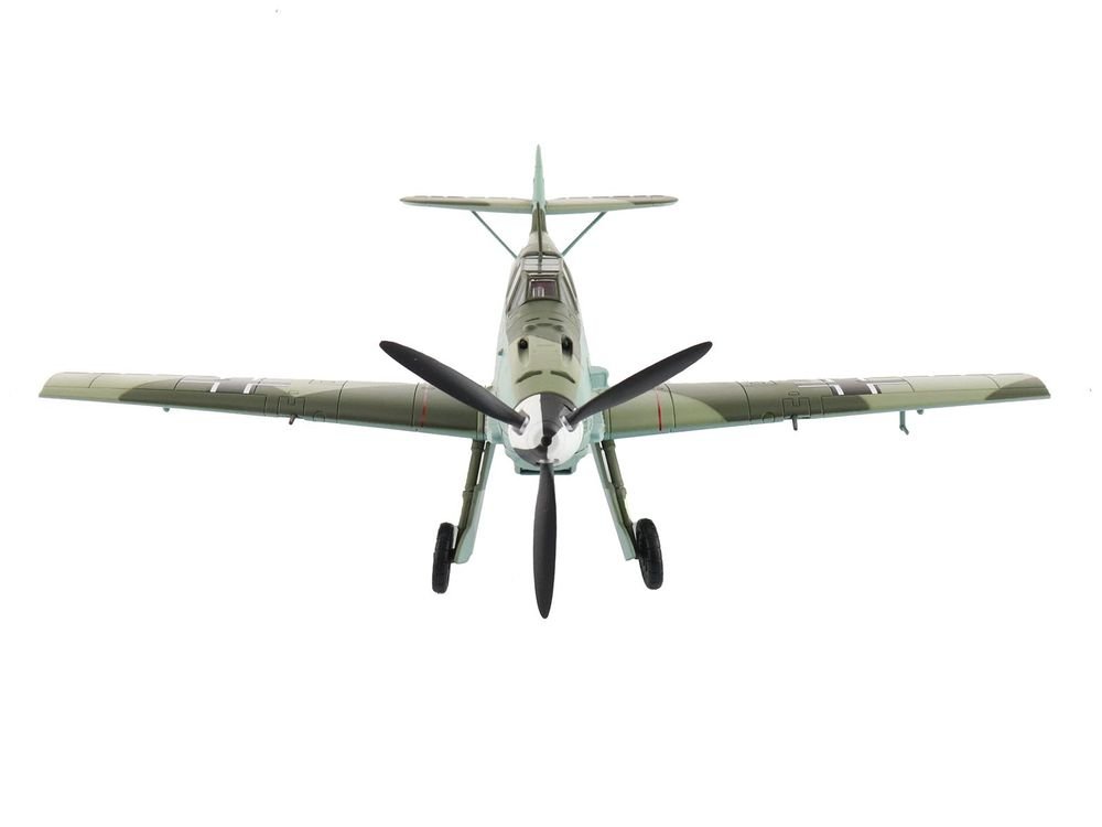 Messerschmitt BF 109E-4 Fighter Aircraft "Franz von Werra II/JG-3" (1940) German Luftwaffe "Air Power Series" 1/48 Diecast Model by Hobby Master view 3