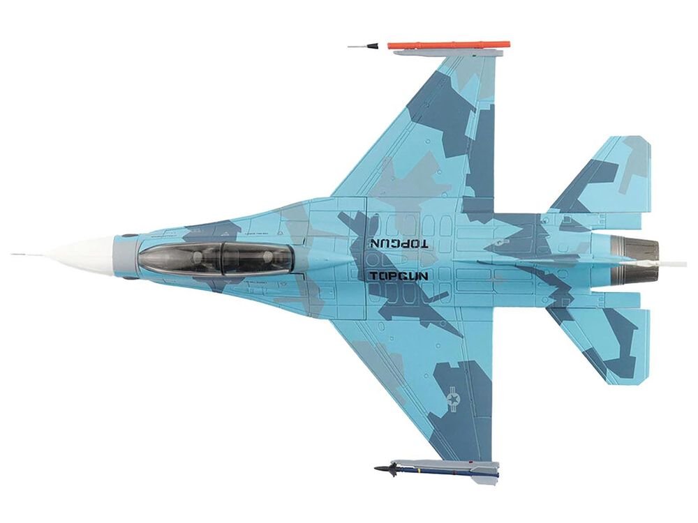 Lockheed F-16B Fighting Falcon Fighter Aircraft "Top Gun 04 Centennial of Naval Aviation" United States Navy "Air Power Series" 1/72 Diecast Model by Hobby Master view 4