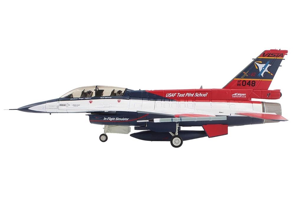 General Dynamics X-62A VISTA Aircraft "86-0048 USAF Test Pilot School Edwards Air Force Base" (2024) United States Air Force "Air Power Series" 1/72 Diecast Model by Hobby Master view 2