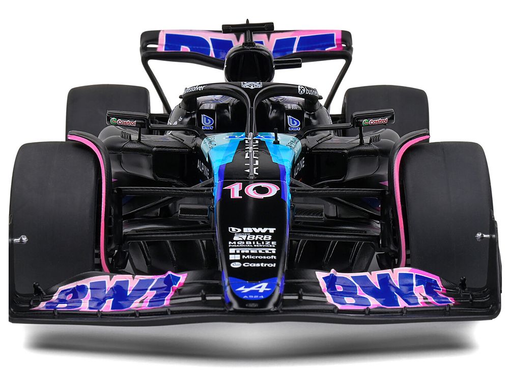 Alpine A524 Presentation Edition "BWT" "Formula One F1 World Championship" (2024) "Competition" Series 1/18 Diecast Model Car by Solido view 4