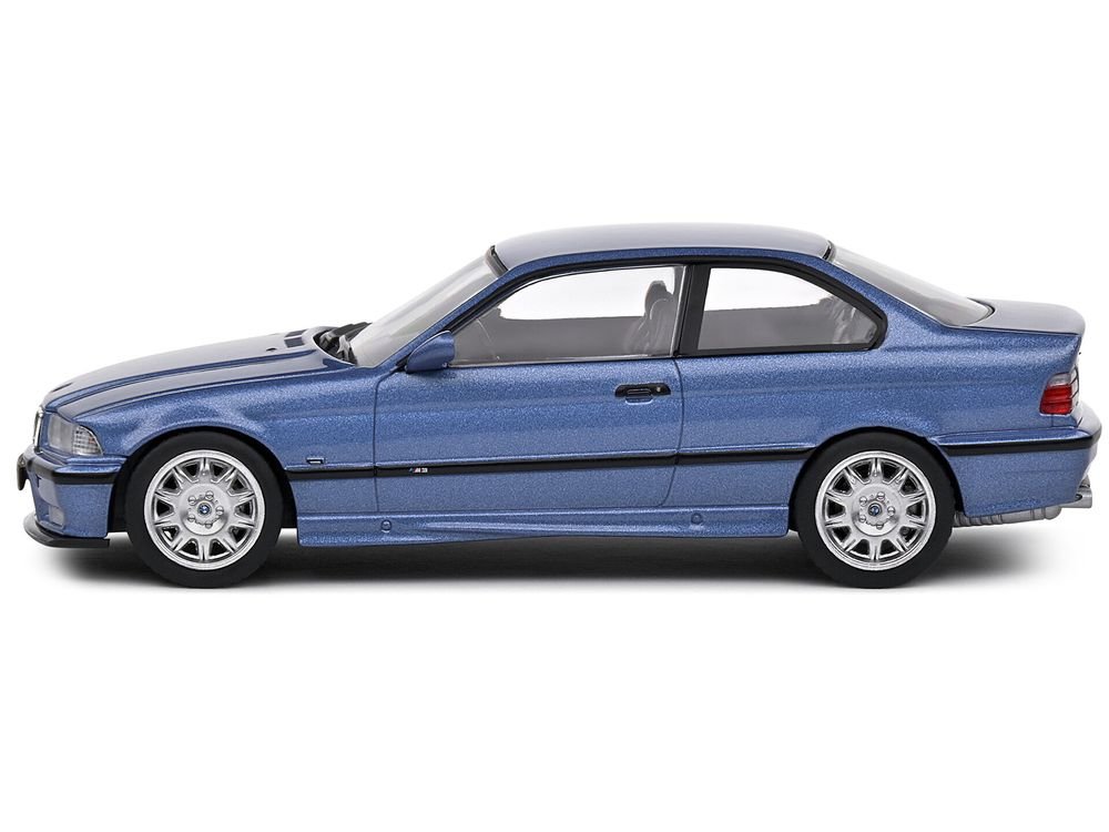 1999 BMW E36 M3 Coupe Estoril Blue Metallic 1/43 Diecast Model Car by Solido view 2