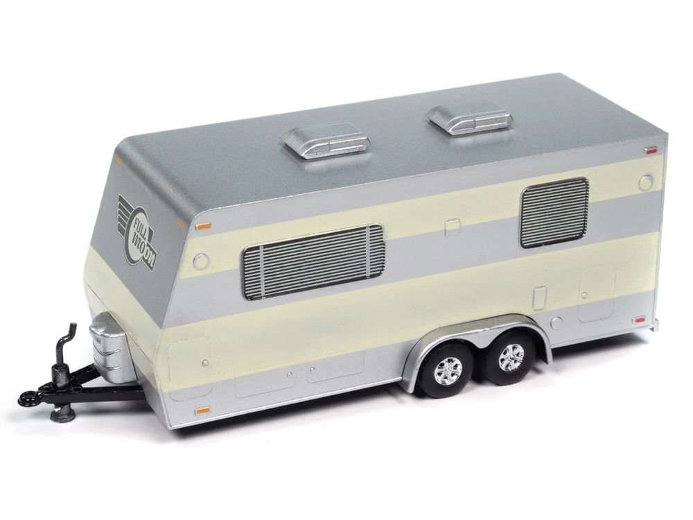 1953 Buick Super Cream with Travel Trailer Limited Edition "Tow & Go" Series 1/64 Diecast Model Car by Johnny Lightning view 4