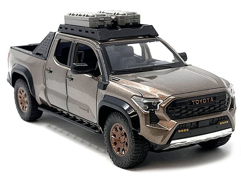 2024 Toyota Tacoma Trailhunter Edition Pickup Truck Bronze Metallic 1/24 Diecast Model Car view 3