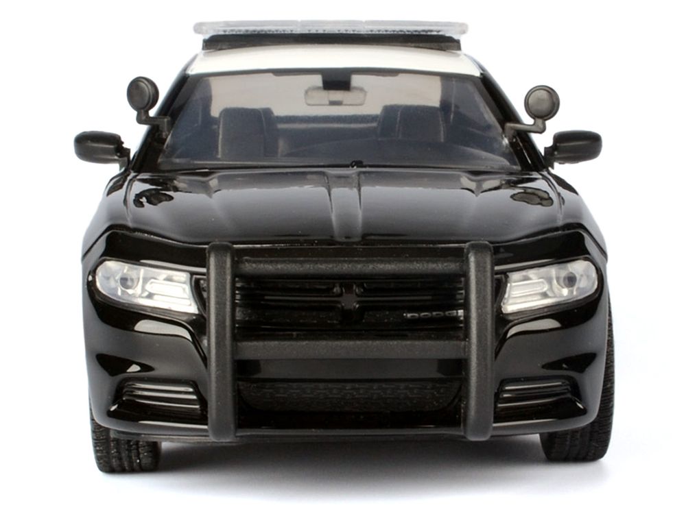 2023 Dodge Charger Pursuit Police Car "California Highway Patrol" Black and White "Law Enforcement and Public Service" Series 1/24 Diecast Model Car by Motormax view 3