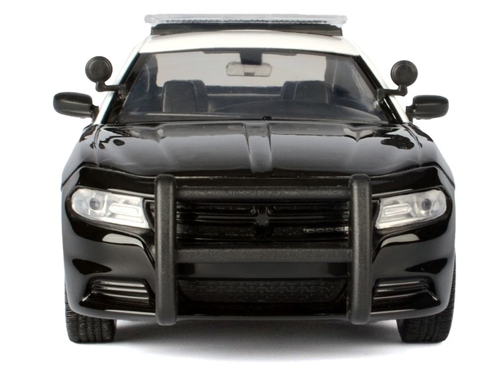 2023 Dodge Charger Pursuit Police Car "LAPD (Los Angeles Police Department)" Black and White "Law Enforcement and Public Service" Series 1/24 Diecast Model Car by Motormax view 5