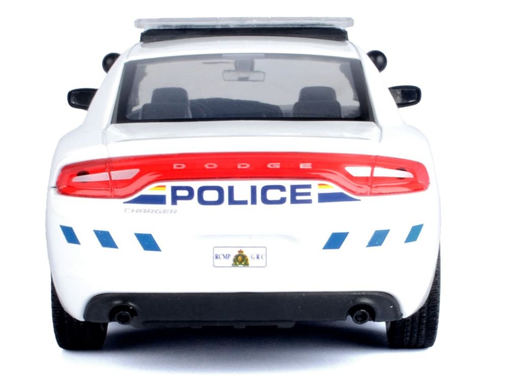 2023 Dodge Charger Pursuit Police Car "RCMP (Royal Canadian Mounted Police)" White "Law Enforcement and Public Service" Series 1/24 Diecast Model Car by Motormax view 3