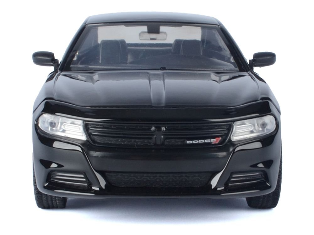 2023 Dodge Charger Pursuit Police Car Black "Custom Builder's Kit - Law Enforcement and Public Service" Series 1/24 Diecast Model Car by Motormax view 3