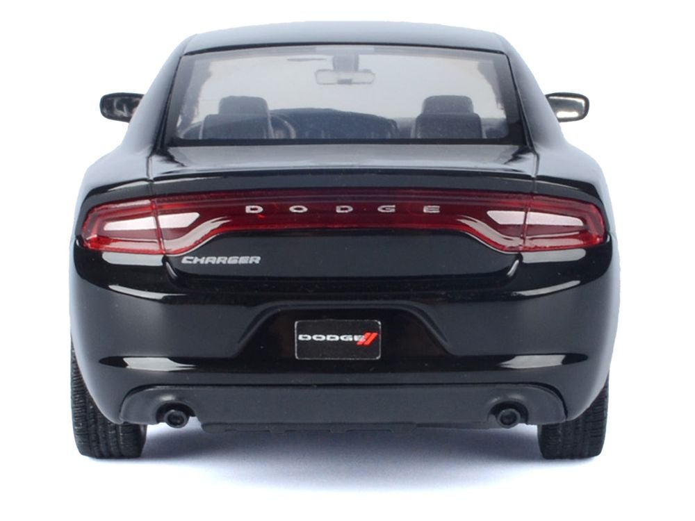 2023 Dodge Charger Pursuit Police Car Black "Custom Builder's Kit - Law Enforcement and Public Service" Series 1/24 Diecast Model Car by Motormax view 4