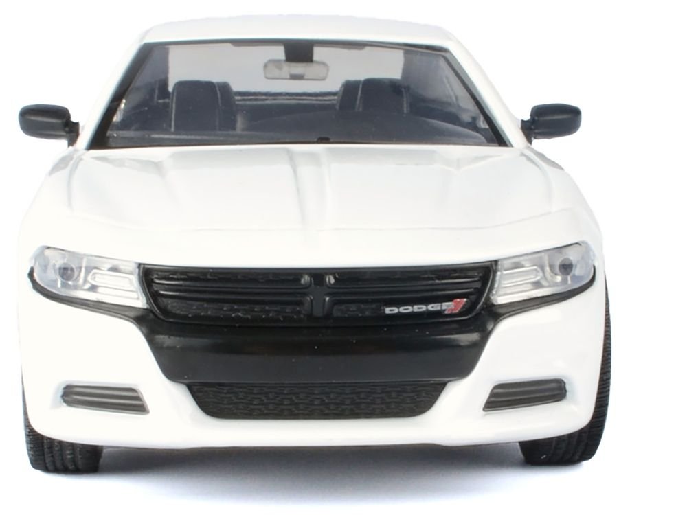 2023 Dodge Charger Pursuit Police Car White "Custom Builder's Kit - Law Enforcement and Public Service" Series 1/24 Diecast Model Car by Motormax view 3