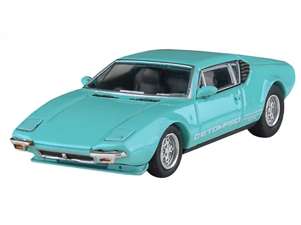 1972 De Tomaso Pantera Verde Aqua 1/64 Diecast Model Car by Paragon Models view 2