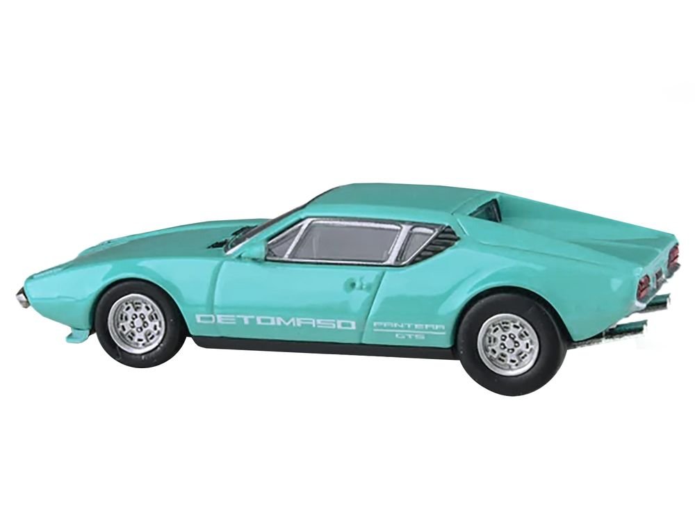 1972 De Tomaso Pantera Verde Aqua 1/64 Diecast Model Car by Paragon Models view 3