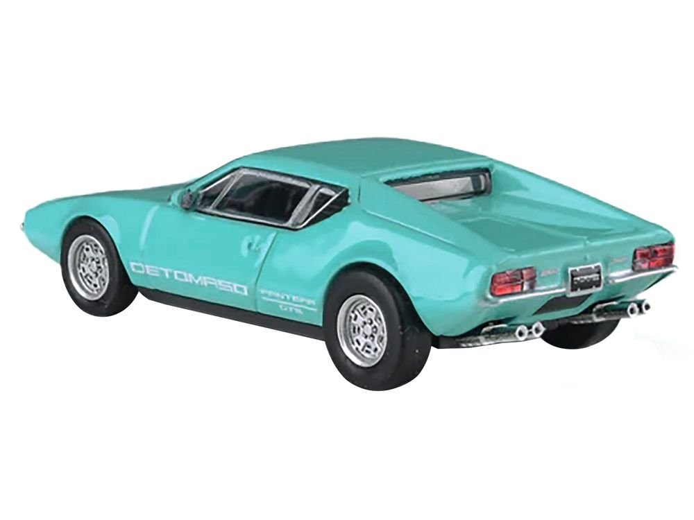 1972 De Tomaso Pantera Verde Aqua 1/64 Diecast Model Car by Paragon Models view 4