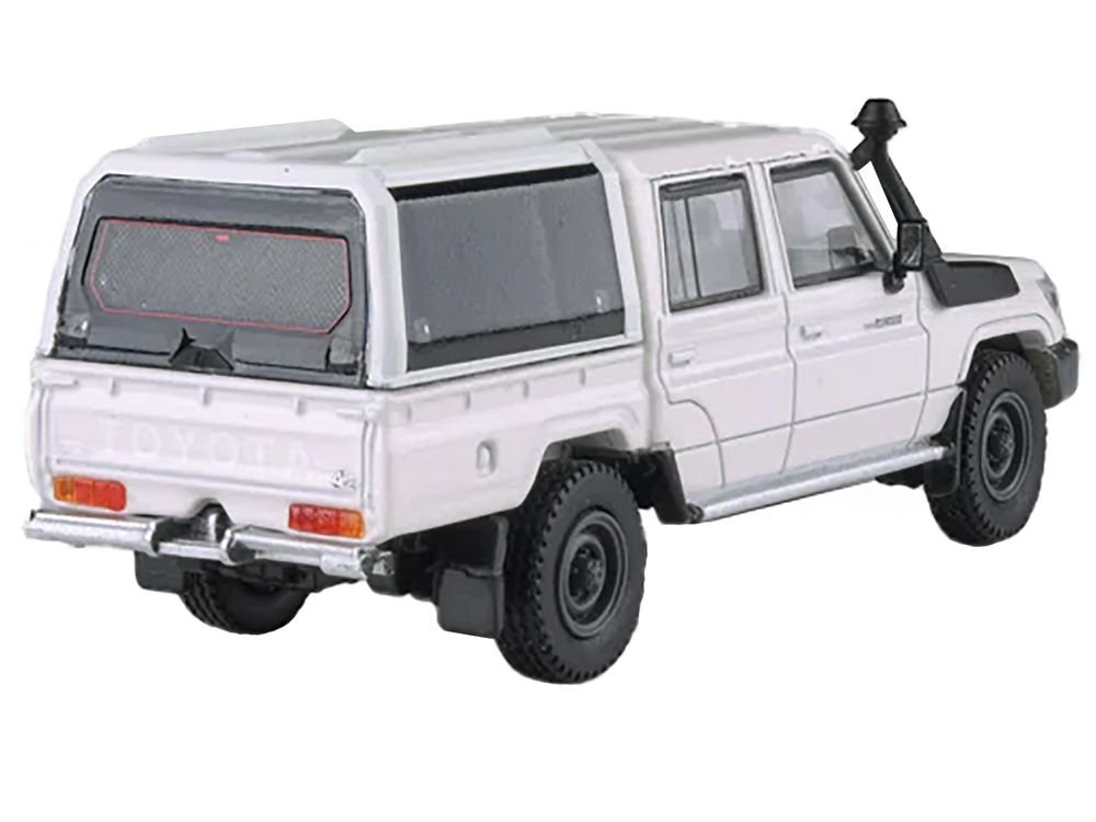 2012 Toyota Land Cruiser LC 79 French Vanilla White with Canopy 1/64 Diecast Model Car by Paragon Models view 3