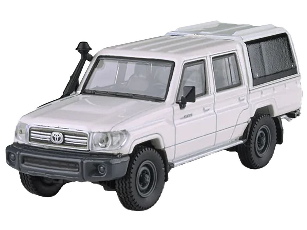 2012 Toyota Land Cruiser LC 79 French Vanilla White with Canopy 1/64 Diecast Model Car by Paragon Models view 4