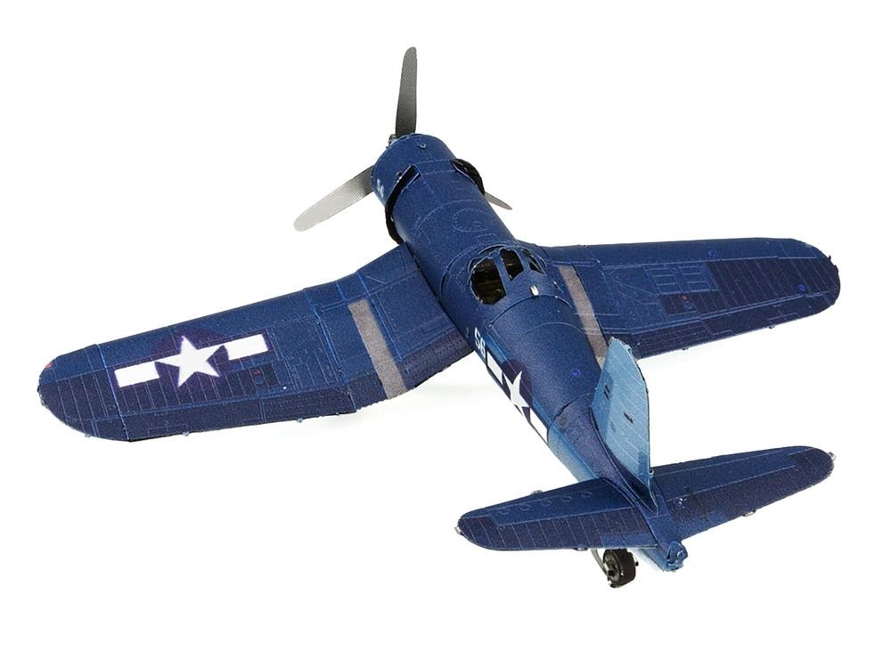 Model Kit Vought F4U Corsair Fighter Aircraft "World War II" United States Navy (Challenging Difficulty) Steel Model by Metal Earth view 3
