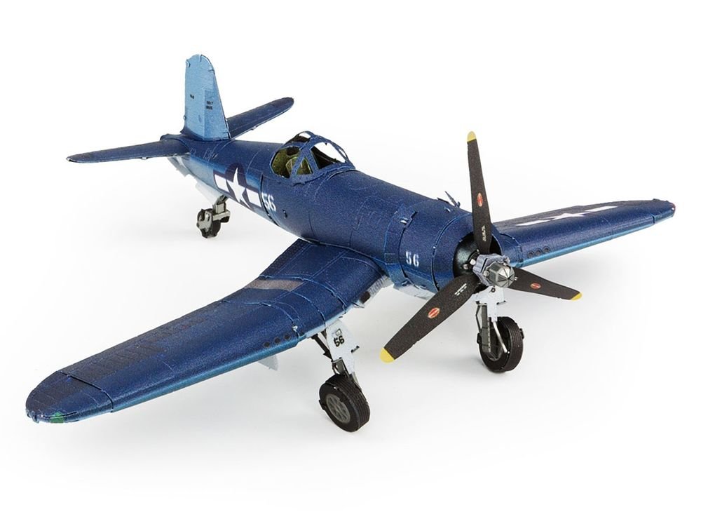 Model Kit Vought F4U Corsair Fighter Aircraft "World War II" United States Navy (Challenging Difficulty) Steel Model by Metal Earth view 4