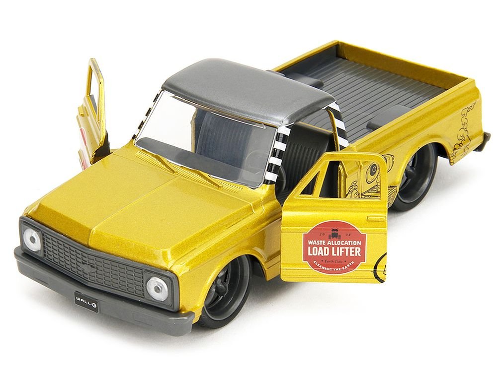 1972 Chevrolet Cheyenne Pickup Truck Gold Metallic with Gray Top "Wall-E" (2008) Movie "Hollywood Rides" Series 1/32 Diecast Model Car by Jada view 2