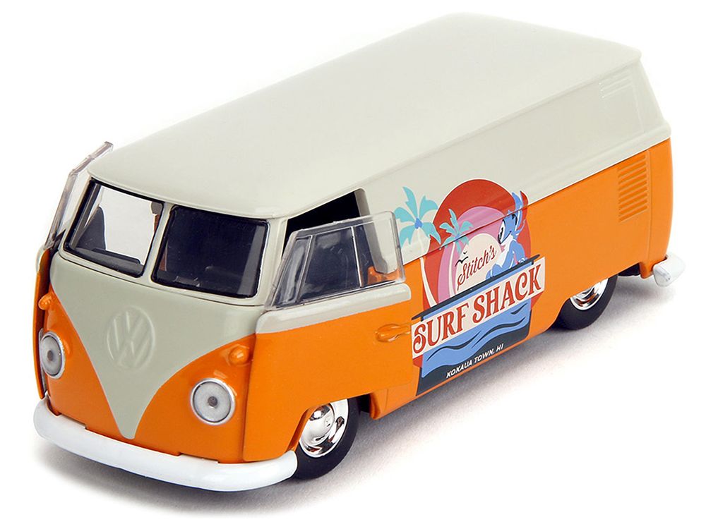 1961 Volkswagen Bus "Stitch's Surf Shack" Orange and Gray "Disney's Stitch" "Hollywood Rides" Series 1/32 Diecast Model Car by Jada view 2