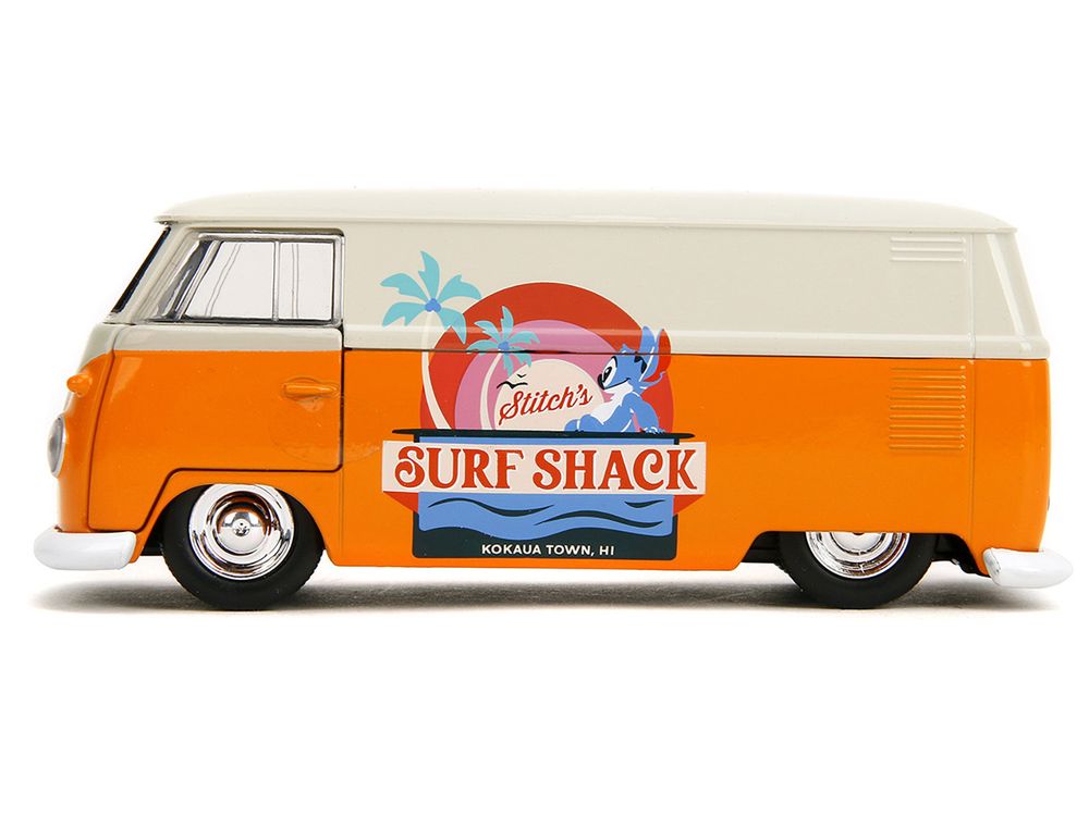 1961 Volkswagen Bus "Stitch's Surf Shack" Orange and Gray "Disney's Stitch" "Hollywood Rides" Series 1/32 Diecast Model Car by Jada view 3