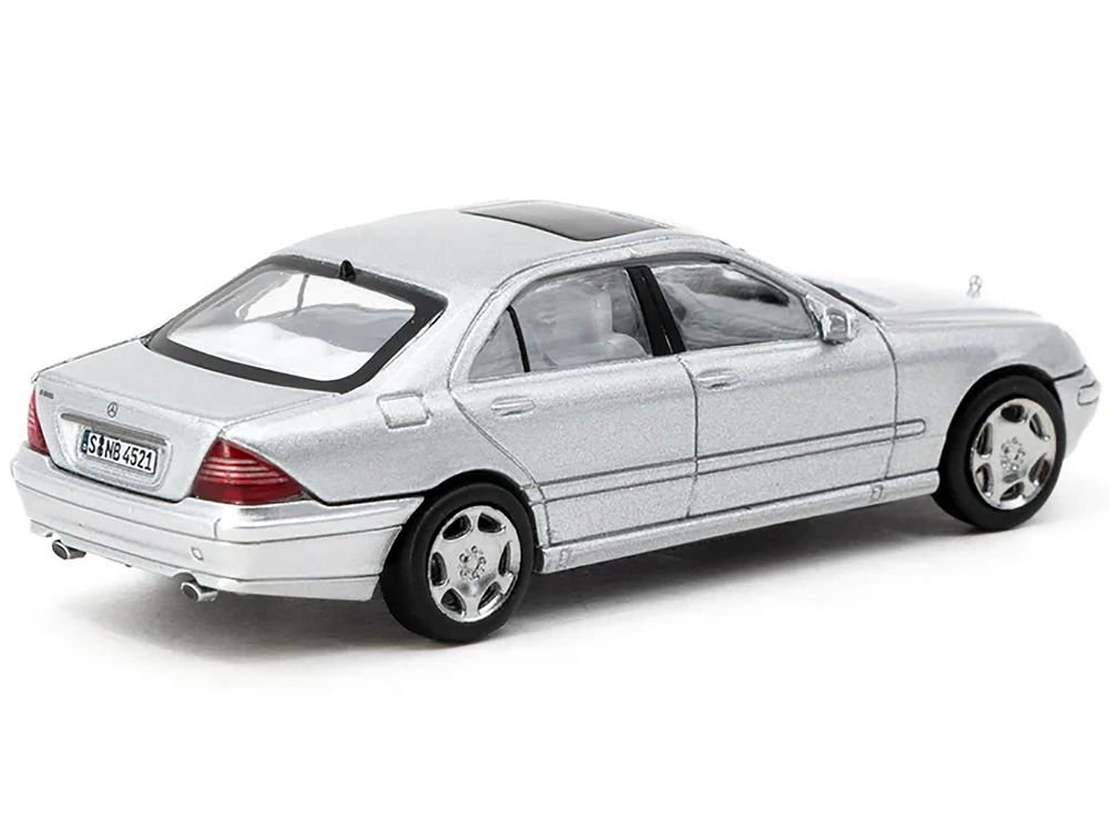 Mercedes-Benz S-Class Brilliant Silver Metallic "Global64" Series 1/64 Diecast Model by Tarmac Works view 2