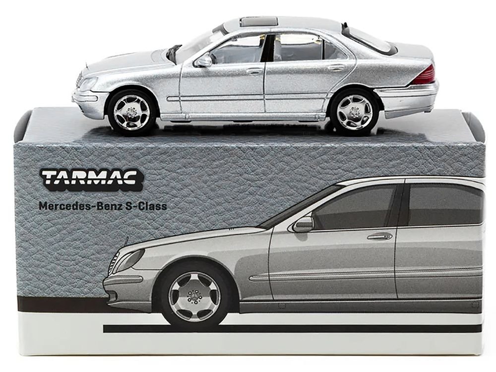 Mercedes-Benz S-Class Brilliant Silver Metallic "Global64" Series 1/64 Diecast Model by Tarmac Works view 3